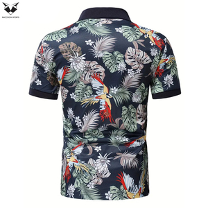 Camisas polo casuales ligeramente elásticas con botones en las mangas, ropa de hombre para verano, camisa polo sublimable para hombre para actividades al aire libre. - Product Image 3