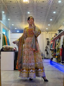 Robes afghanes Kuchi aux dernières tendances, prix de gros, richement brodées, longueur cheville, respirantes, robes décontractées pour femmes - Product Image 6
