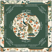Tapis de Mahjong rose et vert 80 cm, motif floral cœur, tapis de table carré pour le divertissement social féminin à quatre joueurs CRD