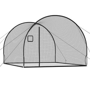 Gabbia da Battuta Portatile Autoportante 12.0 X 10.2 X 7.6 FT, in Poliestere a 4 Strati Senza Nodi, Attrezzatura per Allenamento Baseball - Product Image 1