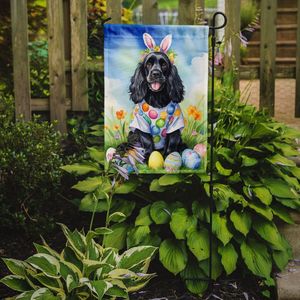 Cocker Spaniel Chasse Aux Oeufs De Pâques Drapeau De Cour Décoratif Multicolore Boîte Aux Lettres Drapeau De Jardin Bannière pour Patio Illustration pour Jardin Taille - Product Image 2