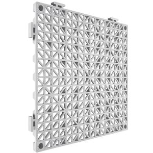 50 Pezzi Piastrelle Incastrabili in PVC Morbido 30x30 cm Grigie, Drenanti e Antiscivolo per Pavimentazione in Plastica - Product Image 5