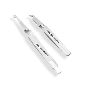 Juego de 2 Pinzas Profesionales de Acero Inoxidable para Remover y Colocar Brackets de Ortodoncia - Product Image 1