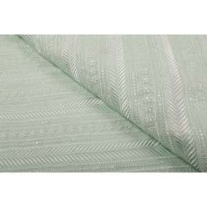 Tissu en Georgette Brodé au Mètre Vert Clair Motif Géométrique à Paillettes 44 Pouces de Large TFAB GEO EMB01 196 - Product Image 2