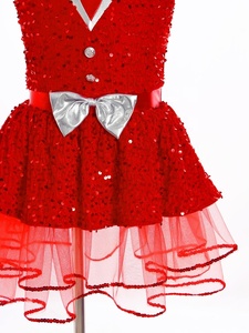 Vente en gros de vêtements de danse de Noël personnalisés 6-16 ans vêtements de spectacle pour enfants costume de danse moderne pour filles robes de danse - Product Image 5
