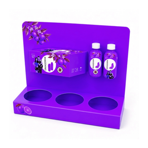 Exhibidor de Botellas de PVC OEM, Impresión Personalizada en Morado, 100x30x182cm, para Exhibición de Productos en Supermercados y Tiendas de Bebidas - Product Image 1