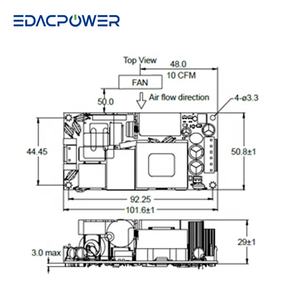 24V 150W 200W 6.25A 8.33A MAX. IEC60601 y 2xMOPP EPM1153H Series Medical / ITE Fuentes de alimentación de Marco abierto para uso médico - Product Image 2