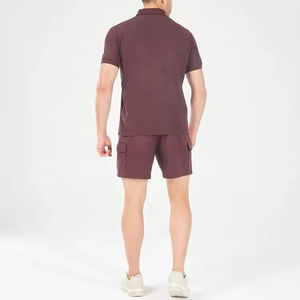 Nouveaux polos OEM en gros, t-shirts personnalisés pour hommes, polos de golf vierges à boutons, coupe ajustée, maillots personnalisés en sergé pour hommes - Product Image 4