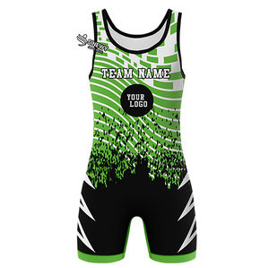 Singlet Wrestling Singlet Logo personnalisé Sublimation Sportswear Haltérophilie Youth Singlet Suit - Product Image 2