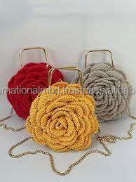 Sac en crochet bohème fait main JM INTERNATIONAL avec chaîne en métal - Product Image 3