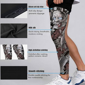 Mangas de protección solar para ciclismo, de seda helada, antideslizantes, transpirables, de secado rápido, 1 par, cubrepiernas deportivos de verano, ligeros - Product Image 4
