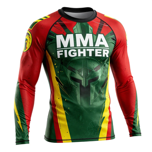 Camiseta de Compresión MMA con Logotipo Personalizado de Primera Calidad, Diseño Sublimado para Jiu Jitsu, Ropa Deportiva para Exteriores - Product Image 2
