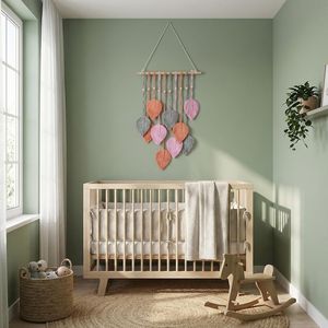 Elegante decoración de pared de macramé estilo boho que complementa alfombras tejidas, decoración en tonos tierra y mantas de tonos neutros en áreas de estar. - Product Image 5