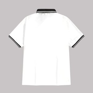 เสื้อโปโลอ็อกซ์ฟอร์ดแขนสั้นสีขาวสำหรับผู้ชาย สีพื้น ระบายอากาศได้ดี สวมใส่สบาย ทรงปกติ - Product Image 2