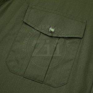 ชุดทำงานทนไฟระบายอากาศได้ดีสำหรับงานอุตสาหกรรม เสื้อเชิ้ตแขนสั้นแบบติดกระดุมมุกสำหรับช่างเชื่อม - Product Image 4