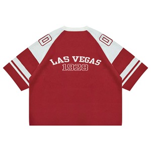 Maillots de football américain personnalisés pour hommes à manches courtes, col en V, légers, en mesh, à prix bas, style baggy - Product Image 2