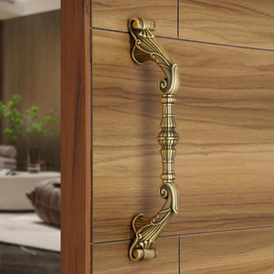 Decorative Metal <b>Door</b> Pull <b>Handle</b> Ornate Scroll Design Long Metal <b>Door</b> <b>Handle</b> <b>Vintage</b> Style Hardware for Wooden Entry <b>Doors</b> Home - Product Image 1