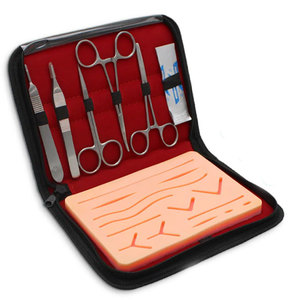 Kit de pratique de suture pour fournitures médicales d'urgence électriques, instruments chirurgicaux en acier inoxydable, certifié CE Classe II, 1 an - Product Image 1