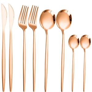 Juego de cubiertos con mango delgado y cabeza redonda, acabado plateado, perfecto para uso en restaurantes y oficinas, juego de cubiertos de la India. - Product Image 3