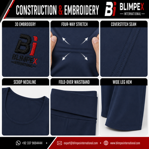 เสื้อกล้ามออกกำลังกายผู้หญิงแบบสั่งทำพิเศษ ระบายอากาศได้ดี แห้งเร็ว ยืดได้สี่ทิศทาง ทรงเข้ารูป คอเหลี่ยม พร้อมกางเกงขายาวเอวสูงพับได้ - Product Image 2