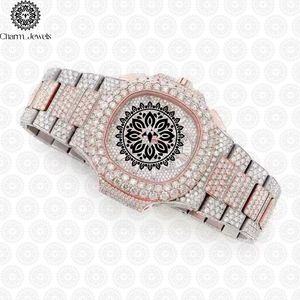 Reloj Mecánico de Acero Inoxidable de Lujo Charm_Jewels para Hombre, Esfera Analógica de 40 mm, Fecha Automática, Cierre de Hebilla, Resistente al Agua 10 Bar - Product Image 4