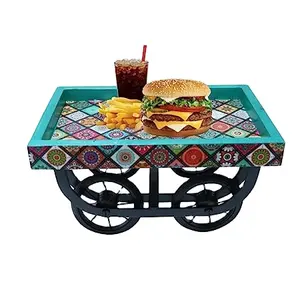 king international 's This Serving Platter is made with MDF Wood and this Cart Serving Platter is 100% handcrafted.