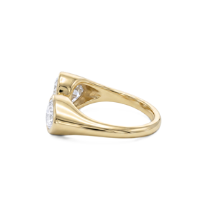 Teardrop Pear Lab Grown Diamond 14K 18K Solid Gold Minimalist Adjustable <b>Ring</b> <b>Dainty</b> Stackable Jewelry DEF Color VS VVS Clarity - Product Image 4