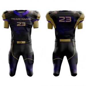 Ensembles d'uniformes de football américain confortables pour hommes adultes, personnalisables par sublimation, respirants et anti-UV, directement du fournisseur d'usine - Product Image 1