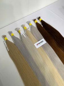 Extensions de cheveux humains Remy vietnamiens Nasa Hair Bulk 22-24 pouces, couleur blond foncé, lisses naturels, super double drawn, décolorées - Product Image 3