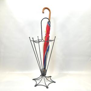 Porte-parapluie, support pour cannes en métal, style scandinave du milieu du siècle, rangement pour entrée - Product Image 2