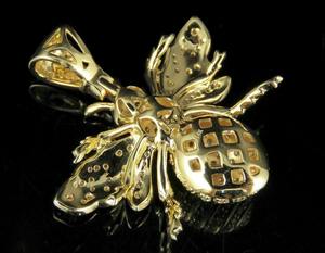 Pendentif Abeille Diamant Personnalisé pour Femme, en Acier Inoxydable Plaqué Or 10K, Fait Main, Durable, Idéal pour Soirée, Meilleur Prix - Product Image 3