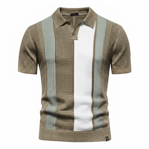 Chemise Homme Violette à Imprimé Géométrique sur le Devant, Manches Courtes, Séchage Rapide, Tissée, Coupe Droite Décontractée, Imprimée Numériquement, 100% Coton Respirant - Product Image 5