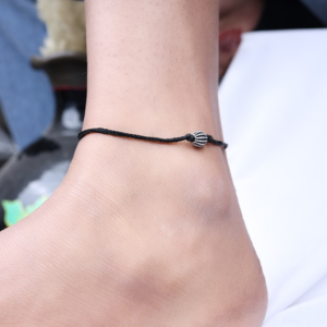 Handmade Black Cord Adjustable Fine <b>Bracelet</b> with Oxidized Silver Classic Unique Style <b>Beads</b> Gift for Party Occasions <b>Bracelet</b> - Product Image 3