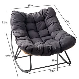 Poltrona a dondolo Papasan oversize da esterno per uso interno - Product Image 5