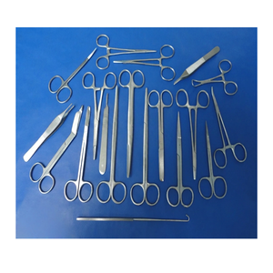 Ensemble d'instruments chirurgicaux manuels de qualité supérieure, 19 pièces, pour interventions chirurgicales mineures, en acier inoxydable, approuvé CE ISO13485 - Product Image 3