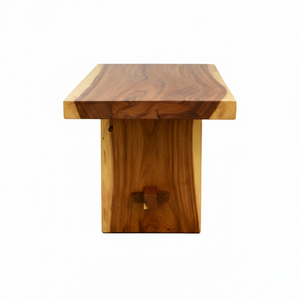 Mesa de Centro Recta de Madera Sua, Ecológica y Duradera, Estilo Rústico Moderno para Sala de Estar, Madera Sólida para Uso en Casa o Cafetería, Niwara - Product Image 2