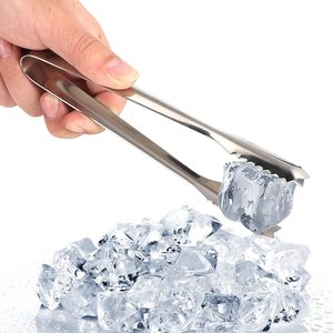 Pince à glaçons en acier inoxydable argenté tendance, petite pince à sucre en forme de cube, accessoires de cuisine et de bar, lavable au lave-vaisselle - Product Image 4