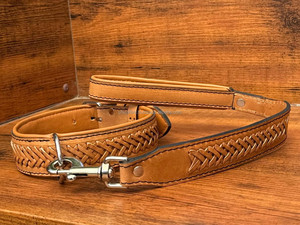 Laisse de chien en cuir repoussé à la main et collier de chien en cuir repoussé de tournesol ensemble Laisse de chien Durable de style occidental Laisse de chien personnalisée - Product Image 5