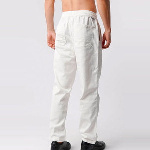 Pantalones Jogger de Lona Rectos para Hombre, Corte Clásico, Frente Plano, Ligeros, Cintura Elástica, Logotipo Personalizado, Casuales, Transpirables, de Secado Rápido - Product Image 2