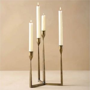 <b>Bulk</b> Buy Industrial Iron Metal Candelabra Multi Arm Pillar <b>Candle</b> Holder Vintage Standing Table Centerpiece Hotel Party Decor - Product Image 1