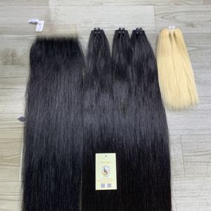 Nueva Llegada, Cabello Humano Vietnamita Natural Negro Virgen, Extensiones de Cabello Tejidas a Máquina, Mechones de Cabello Doblemente Tramados, Cortinas - Product Image 5