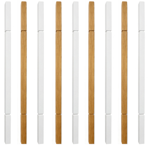 Balustre d'escalier moderne EFS CB0134 en bois de chêne blanc, écologique, durable, facile à installer, conception personnalisée, pièces d'escalier - Product Image 1