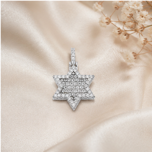 Iced moissanite Stylish Statement Piece Ethnically Inspired Star Shape Hip Hop Custom Trendy 925 Silver Fine <b>Pendants</b> Charms - Product Image 1
