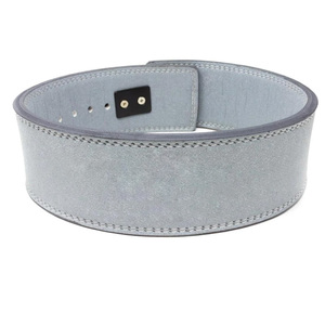 New Wholesale Strong Heavy Duty Non-Slip Grey Cowhide Leather Unisex Lever <b>Belt</b> Gym Weight Lifting Powerlifting Customizable - Product Image 4