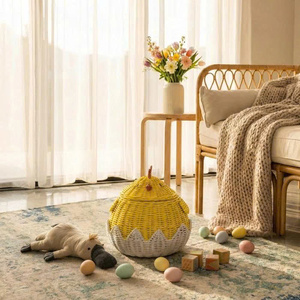 Handwoven Wicker Chick <b>Basket</b> for Kids <b>Easter</b> Toy Storage Nursery Decor Cute Bird Organizer Baby Room Hamper and Seasonal <b>Gift</b> - Product Image 6