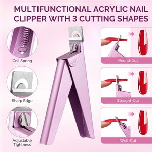 Kit de coupe-cuticules en acier inoxydable, pousse-cuticules et dissolvant double face, coupe-ongles acrylique, outils de manucure et pédicure 4-en-1 pour la maison et le salon - Product Image 6