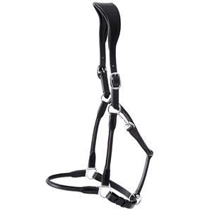High Quality Italian Leather Rolled Anatomic <b>Halter</b> Horse Head Collar Zinc Alloy Buckles Customizable Fancy Design for Racing - Product Image 2