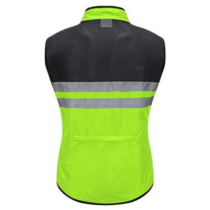 WOSAWE Men <b>Reflective</b> Breathable Windproof <b>Cycling</b> Vest Night Safety Lightweight Bike Gilet for Outdoor Sports - Product Image 2