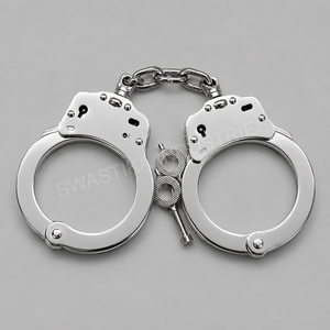 Phoenix Other Push Lock Handcuffs Bulk Order Professional Chain <b>Linked</b> Tactical Duty Pouch Nickel Polish Silver No Strap Work - Product Image 1