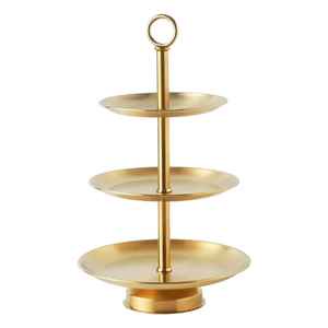 Support à gâteau rond à 2 niveaux, présentoir à desserts, support à cupcakes, décoration élégante pour mariage, anniversaire, fête, table de cuisine en métal - Product Image 5